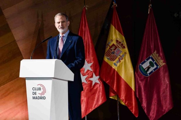 El Rey Felipe VI durante la celebración del Diálogo Anual de Políticas 2026 del Club de Madrid. (Foto: Europa Press)