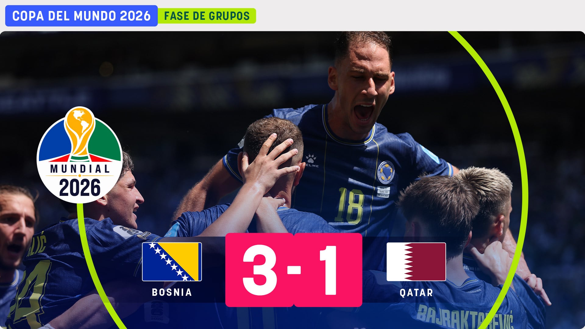 Bosnia acaba con el sueño qatarí de Lopetegui