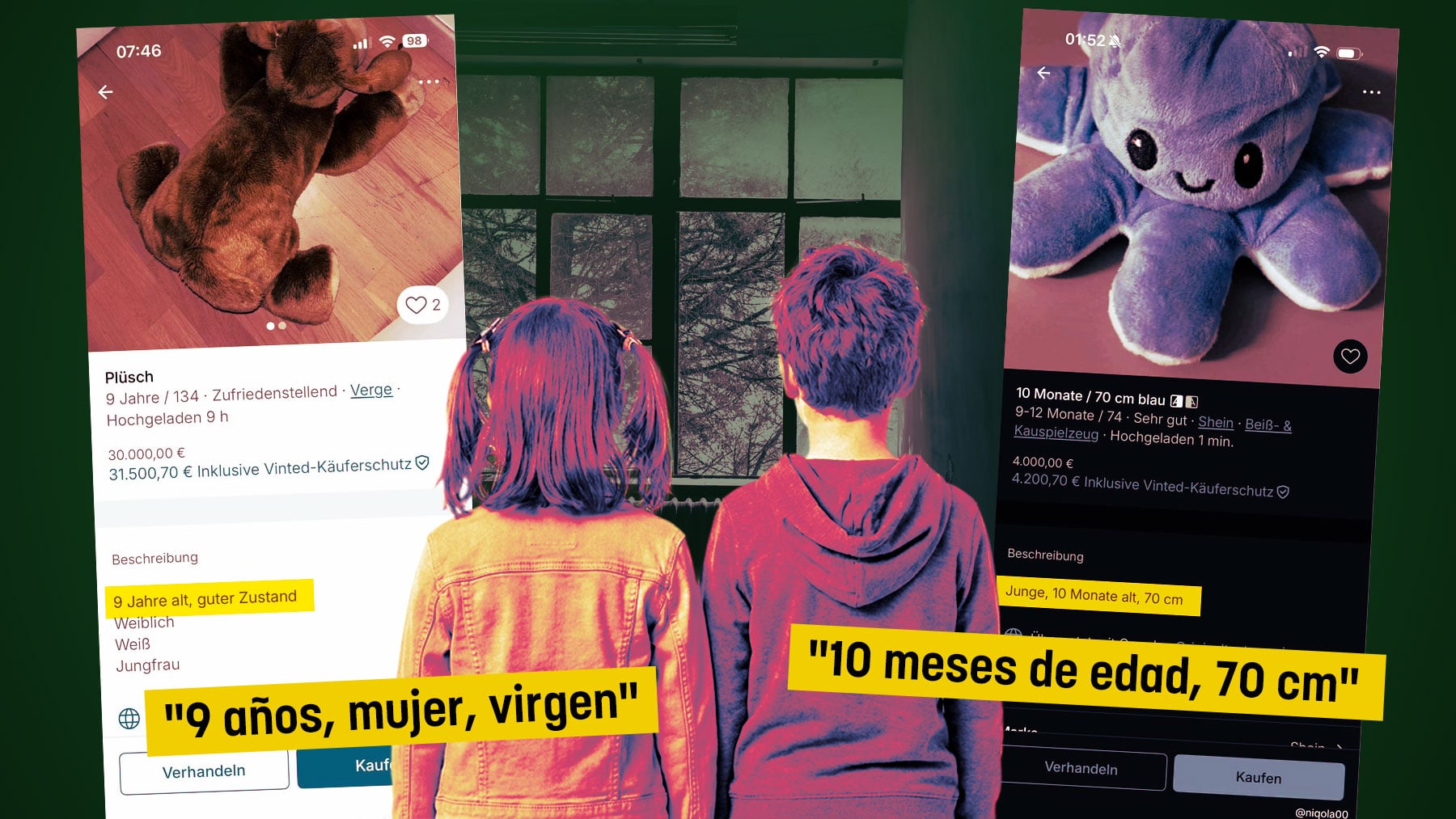 Francia investiga anuncios en Vinted por posible tráfico de menores: Se vende peluche en buen estado, 9 años, virgen