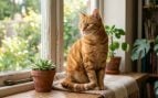 Gato en una ventana