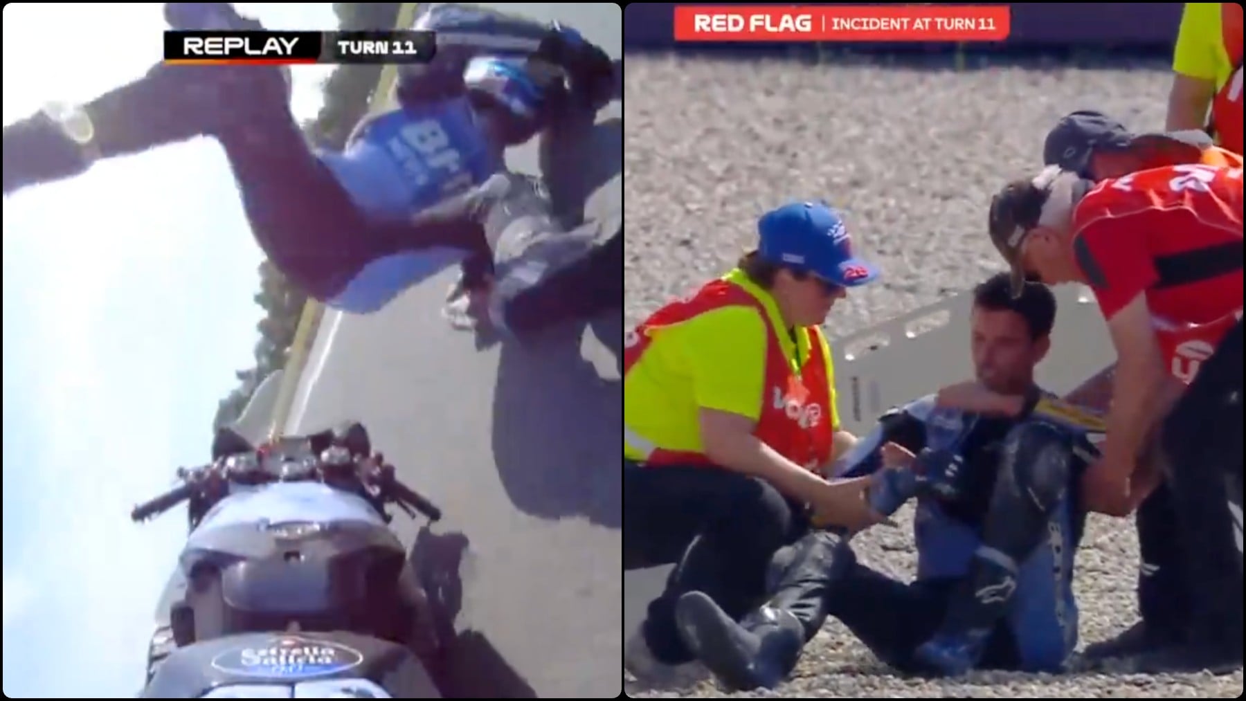 Sustazo en Assen: bandera roja tras otra fuerte caída de Álex Márquez