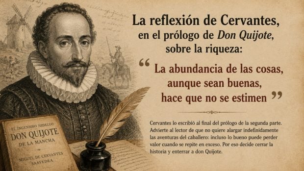 Cita de Cervantes, frase de Miguel de Cervantes en el quijote, reflexión de Cervantes.