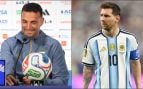 Scaloni confirma a un periodista que Messi será suplente contra Jordania: «La contesto porque es usted»
