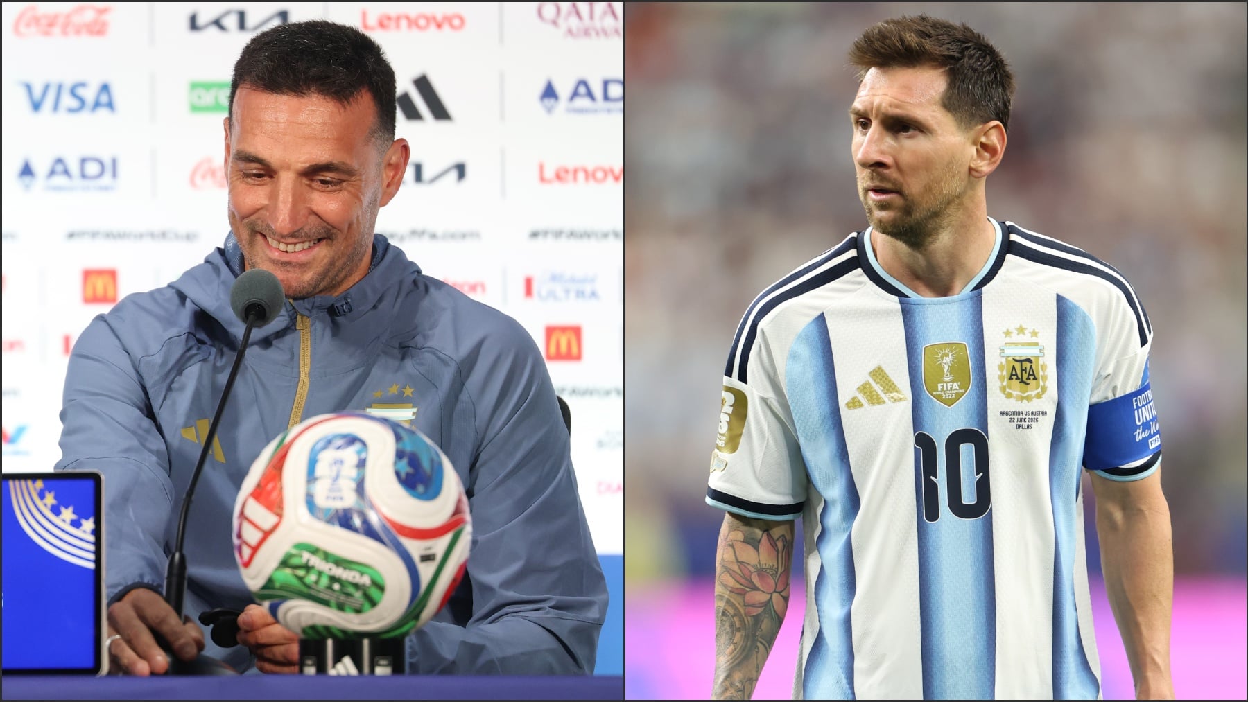 Scaloni confirma a un periodista que Messi será suplente contra Jordania: La contesto porque es usted