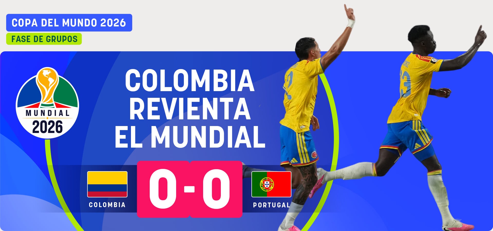 Colombia revienta el Mundial y envenena el camino de Portugal