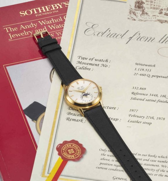 reloj andy warhol subasta