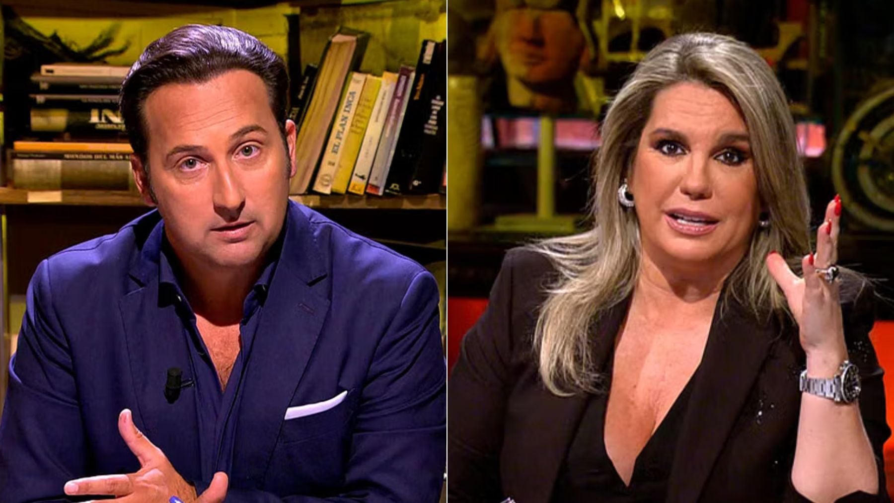 Iker Jiménez y Carmen Porter en ‘Cuarto Milenio’. (Cuatro)
