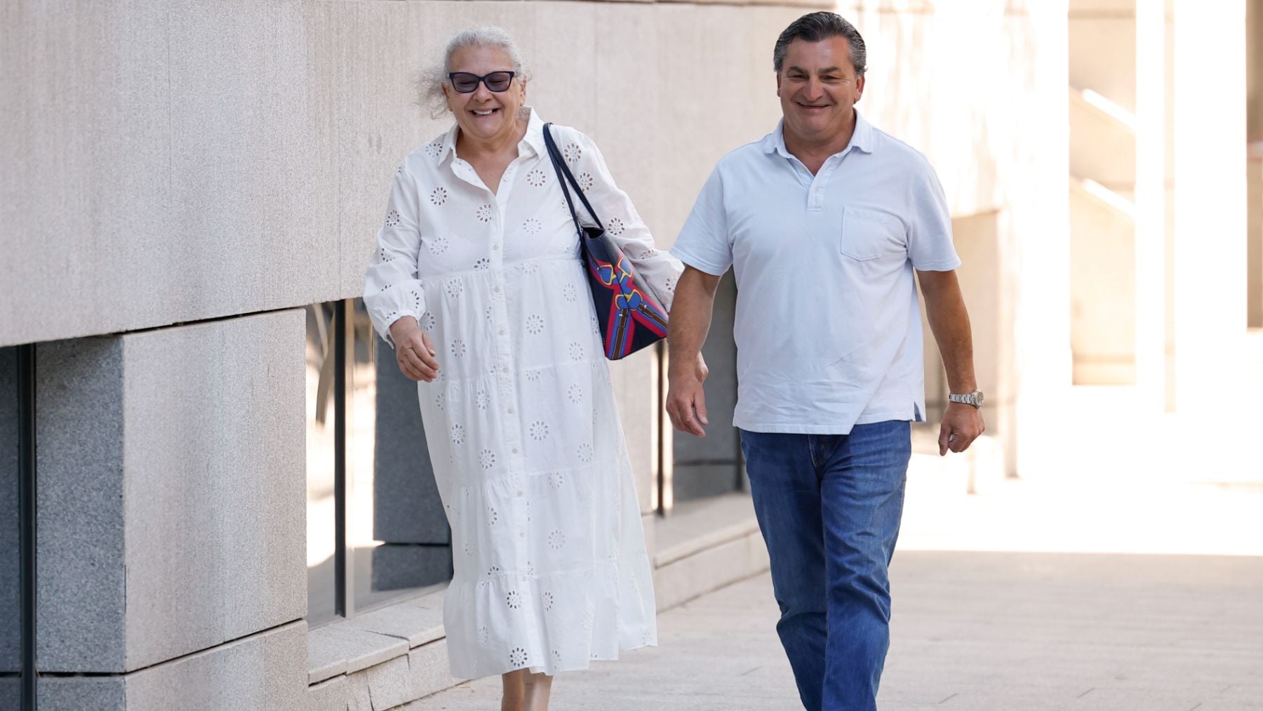 Carmen Pano y Álvaro Gallego, su chófer, en la Audiencia Nacional.