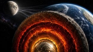 Acción de la Luna en el campo magnético terrestre, geodinamo de la tierra primitiva, Luna y formación de la Tierra, influencia de la Luna en el núcleo interno de la Tierra.