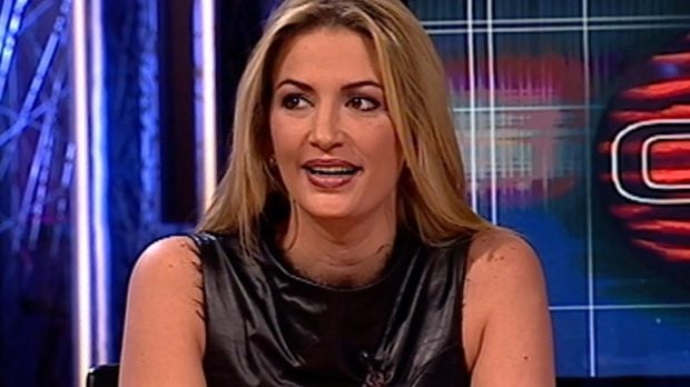 Mar&iacute;a Jos&eacute; Galera, ex concursante de Gran Hermano, en el plat&oacute; de Cr&oacute;nicas Marcianas (Mediaset).
