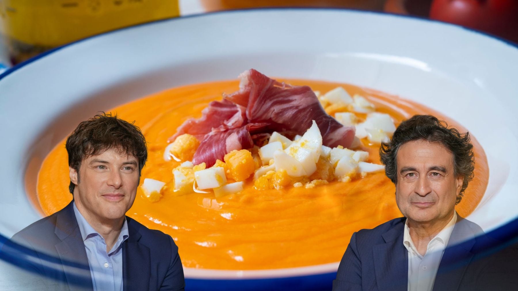 Jordi Cruz y Pepe Rodríguez coinciden: El salmorejo no lleva agua, sino 1 kg de tomates, 200 g de pan y 100 ml de aceite