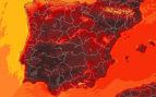 Mapa de calor en España