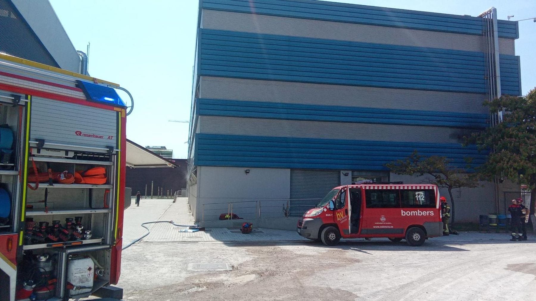 Siete personas evacuadas en un incendio en la Universidad Politécnica de Valencia