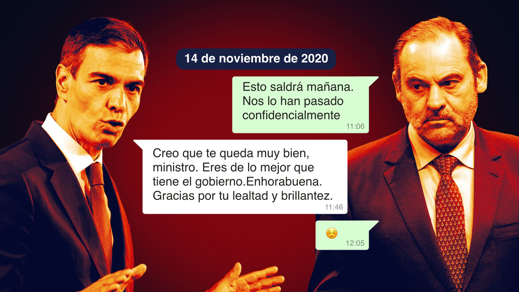 Los whatsapps inéditos de Sánchez al desconocido Ábalos: Eres de lo mejor que tiene el Gobierno, gracias por tu lealtad y brillantez