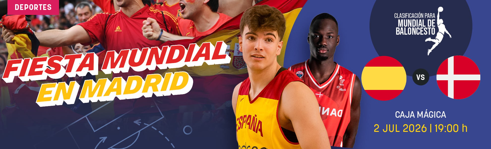 España-Dinamarca: fiesta Mundial en Madrid