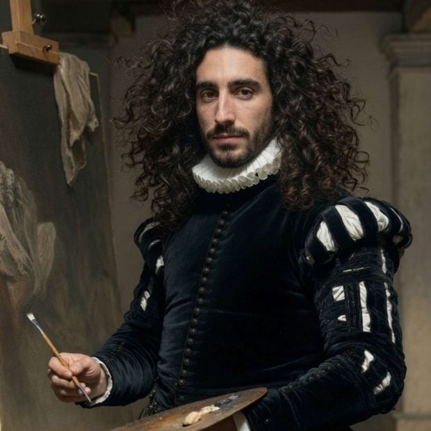 Cucurella vestido como un pintor.
