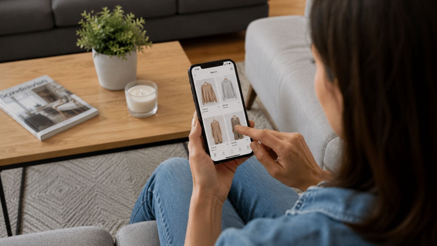 Compra de ropa online. Generado por IA.