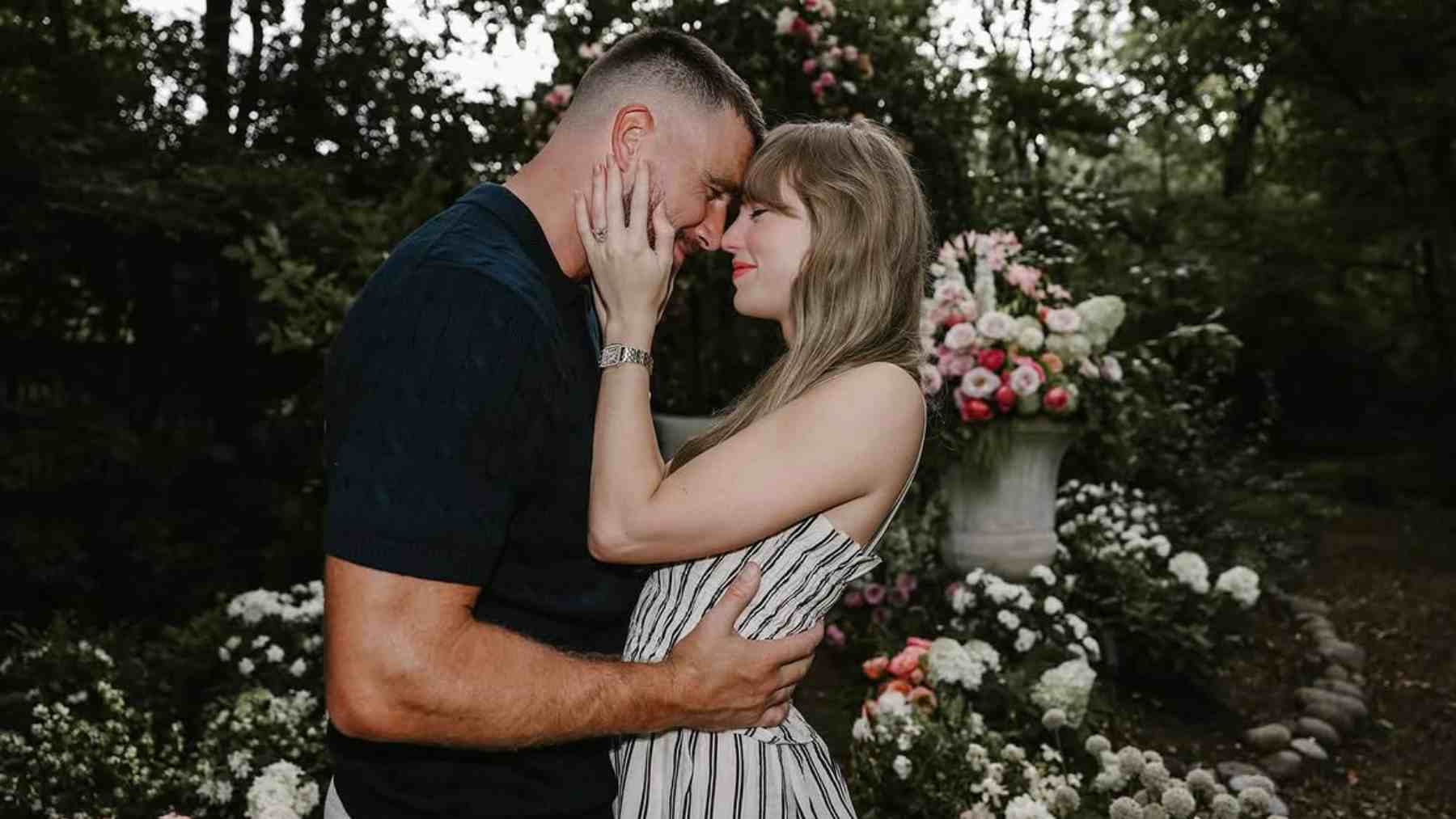 Taylor Swift y Travis Kelce en un paseo romántico. (Foto: @taylorswift)