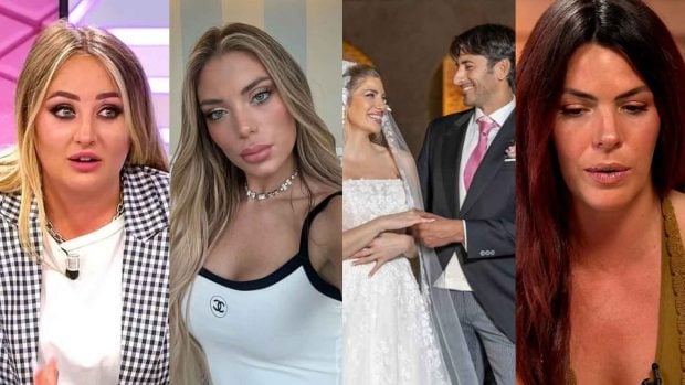 Rocío Flores, Claudia Chacón, Estefanía y Stefan y Laura Matamoros (Montaje Happy FM con imágenes de Mediaset e Instagram).