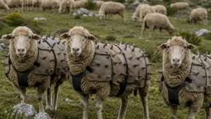 Ovejas, lobos, animales, armadura ovina