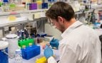 Pablo Pérez Colao, autor principal del trabajo, en el laboratorio del IBMCP (CSIC-UPV).