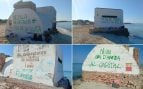 pintadas vandálicas playa Es Trenc protesta cadena humana