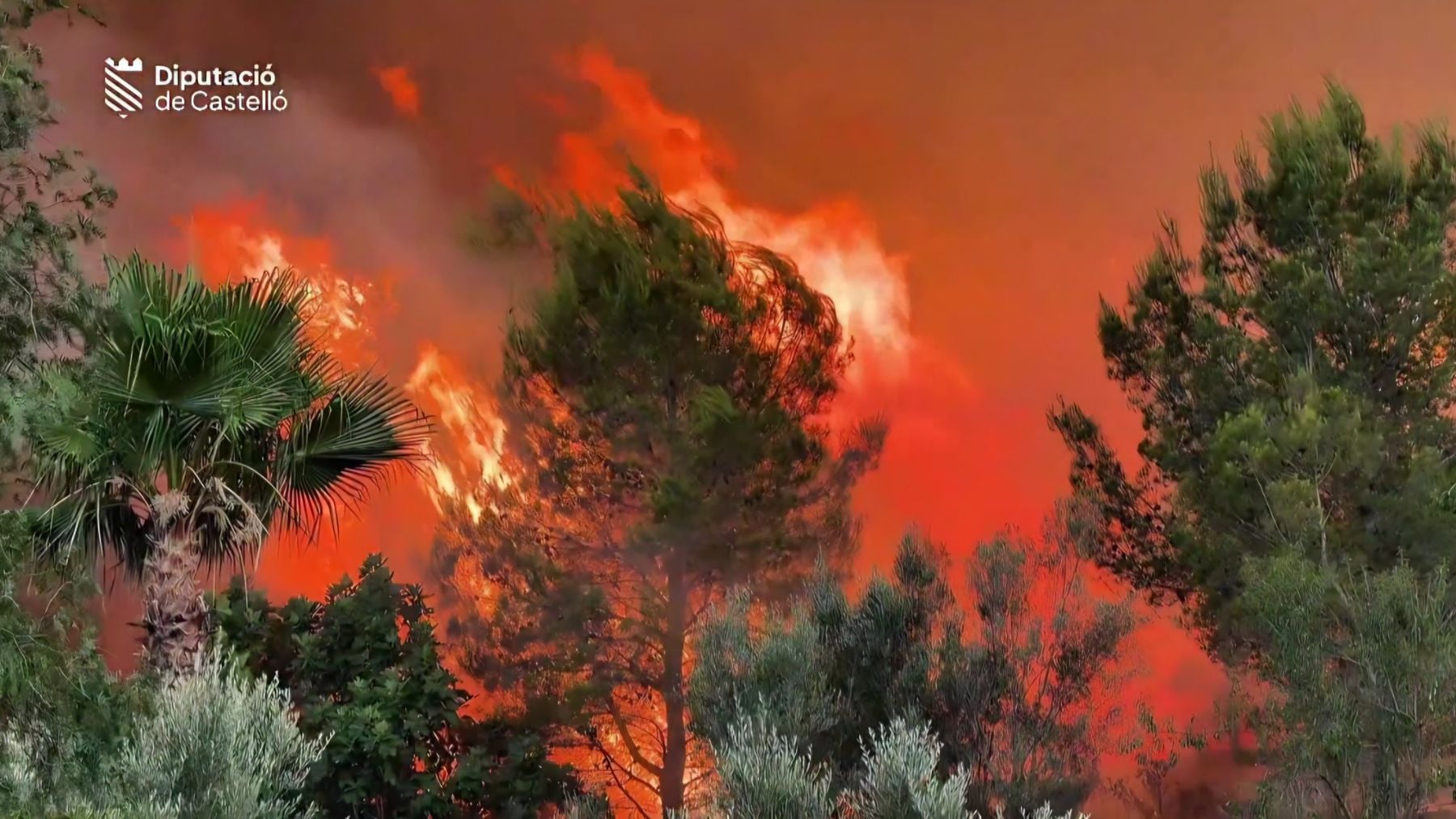 Un incendio en Soneja obliga a evacuar a toda la población de Azuébar (Castellón) por la proximidad del fuego