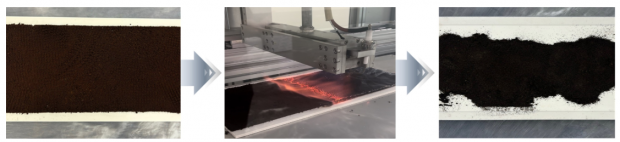 Proceso de procesamiento del caf&eacute; a trav&eacute;s del plasma de llama. Foto: KIGAM