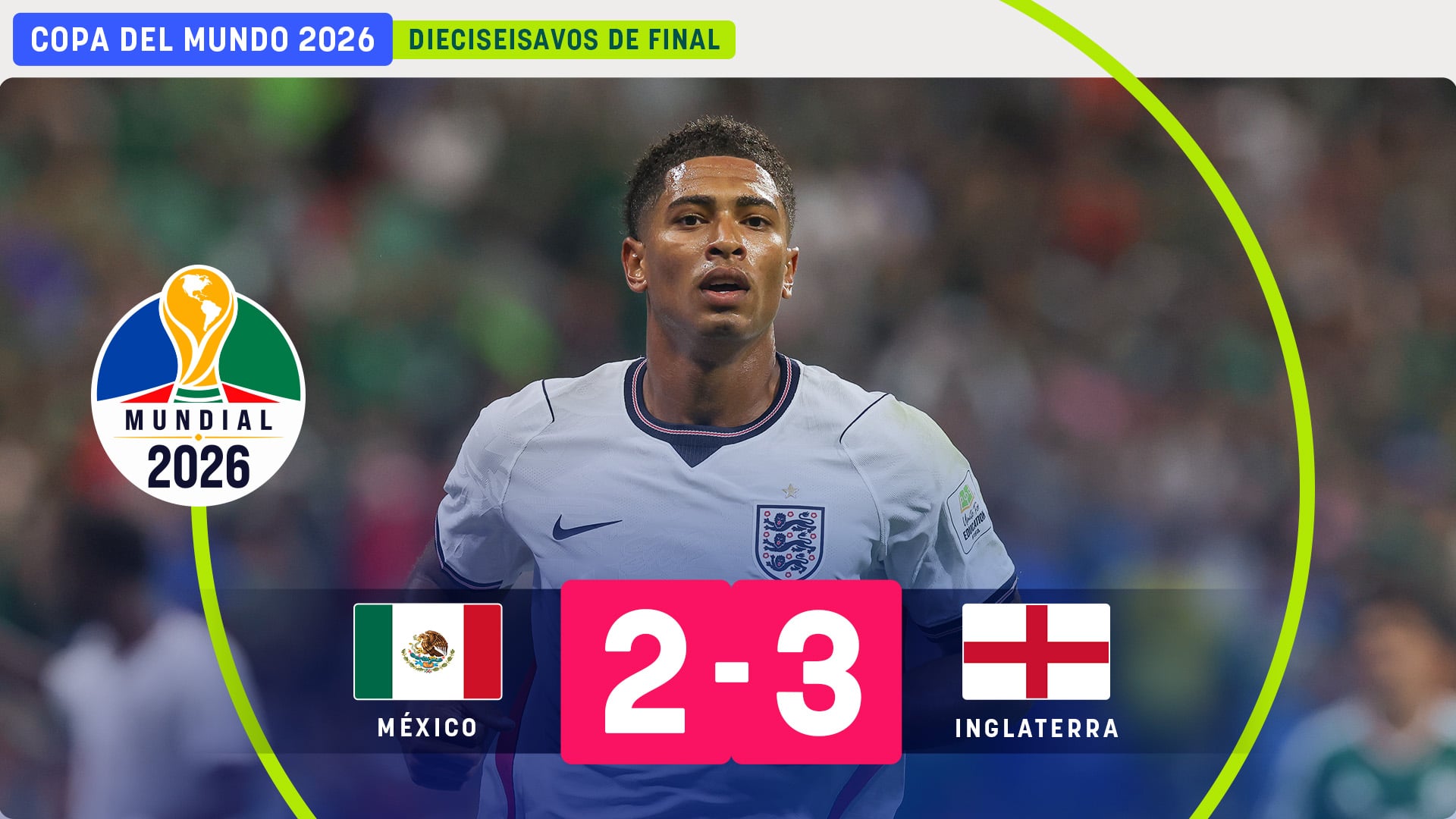 Inglaterra sale viva de la batalla del Azteca en un partido memorable