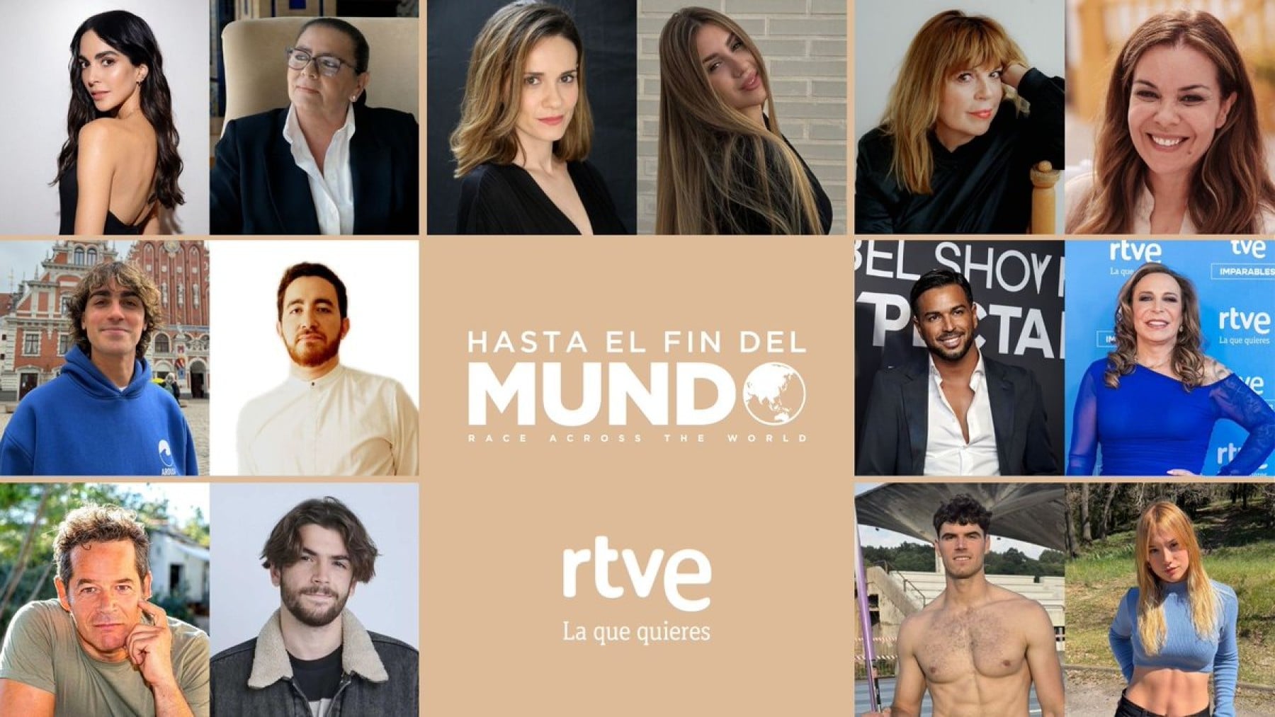 Los catorce concursantes de la segunda temporada de ‘Hasta el fin dle mundo’ (TVE).