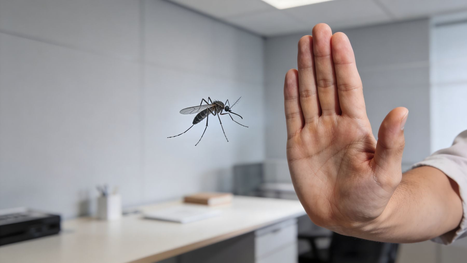 En verano se incrementa el riesgo de plagas de mosquitos y cucarachas. Generado por IA.