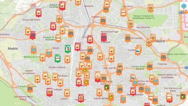 precio gasolina 12 julio Madrid