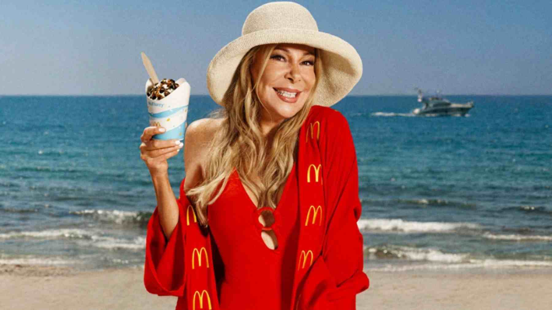 Ana Obregón en la nueva campaña de McDonald’s. (Foto: RRSS)