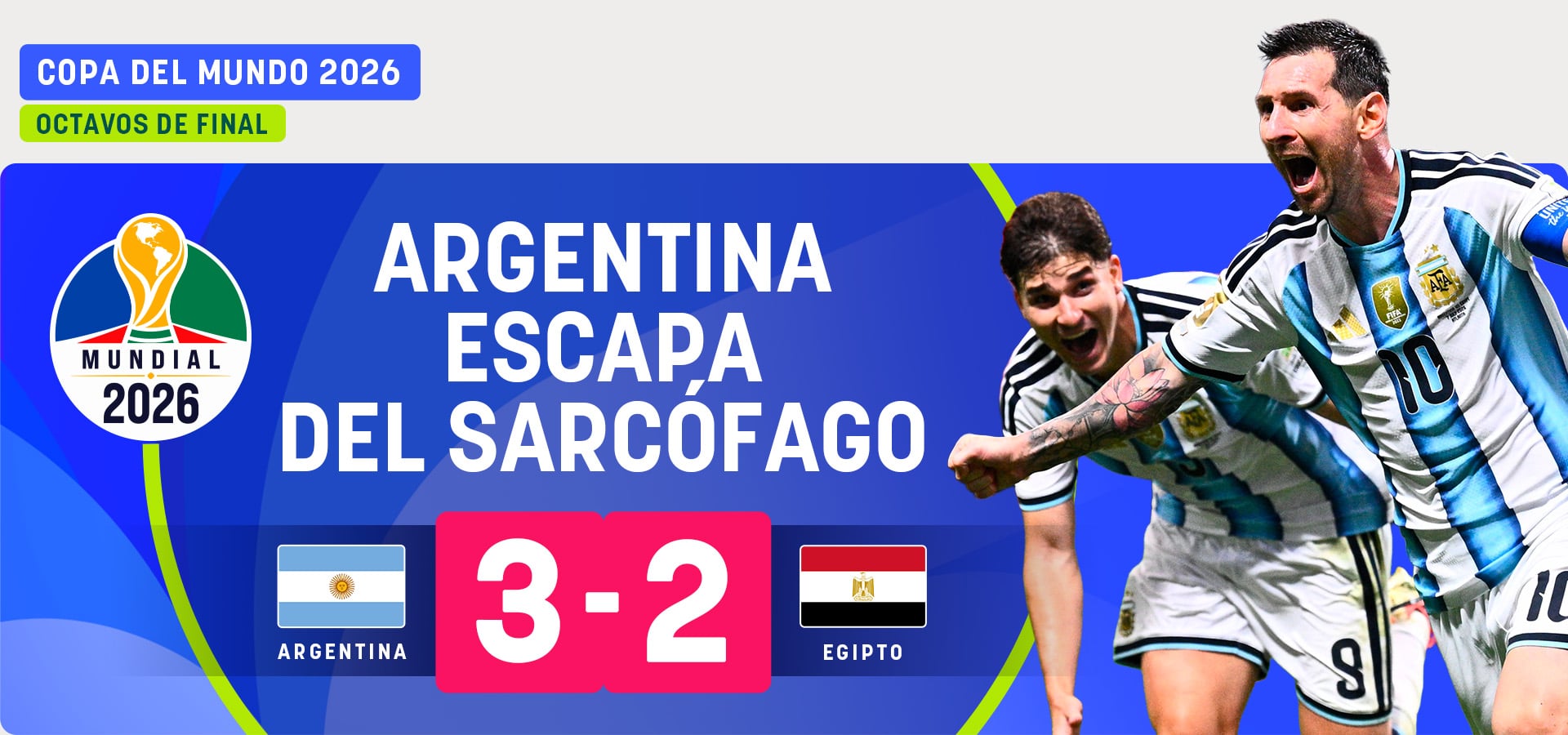 Argentina escapa del sarcófago de Egipto