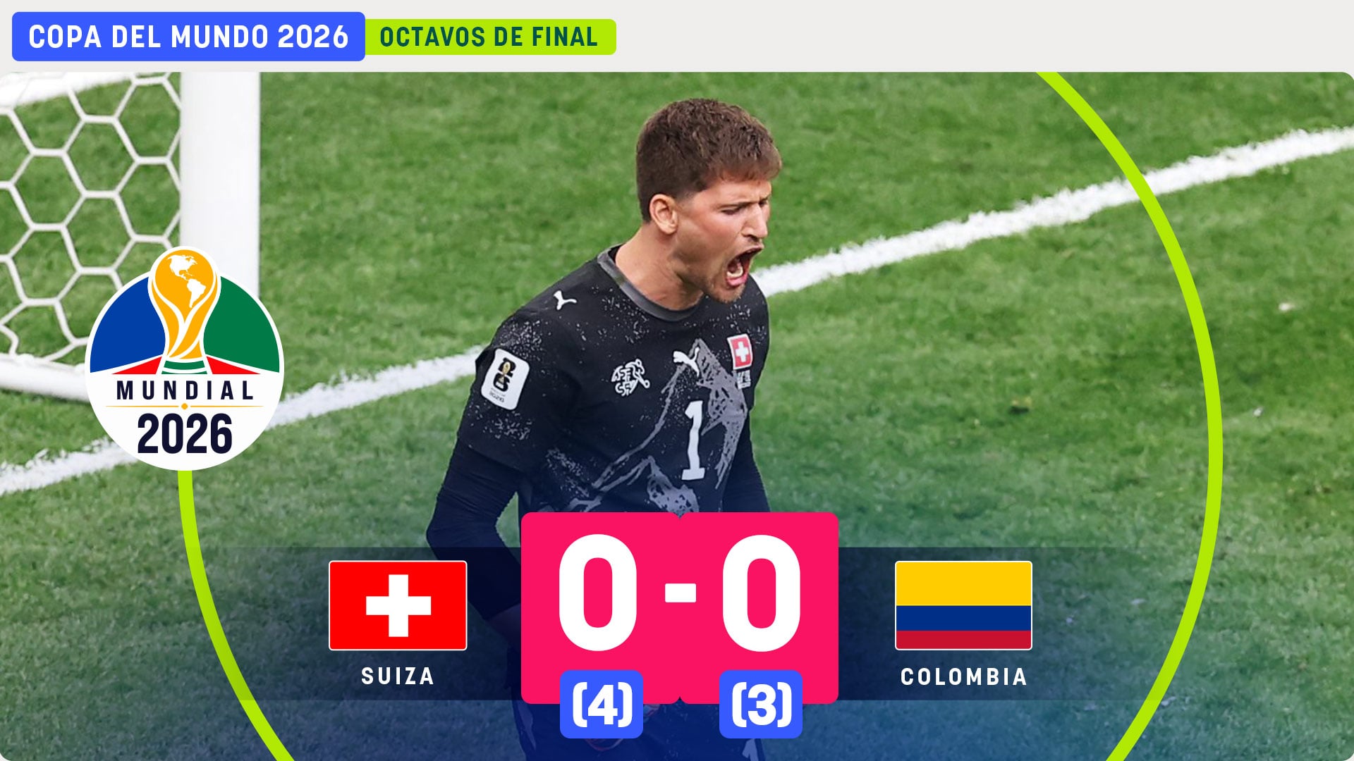 Kobel agarra los cuartos en la tanda de penaltis y Colombia dice adiós al Mundial ante Suiza