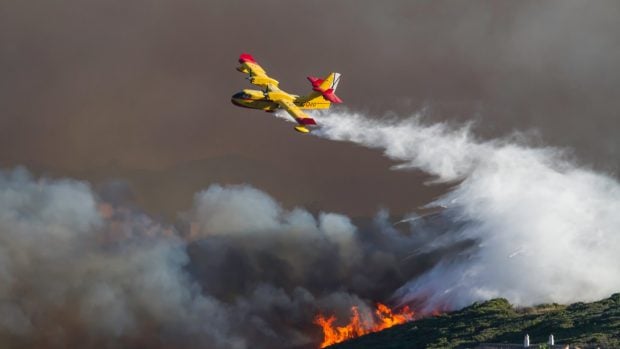 incendio hidroavión