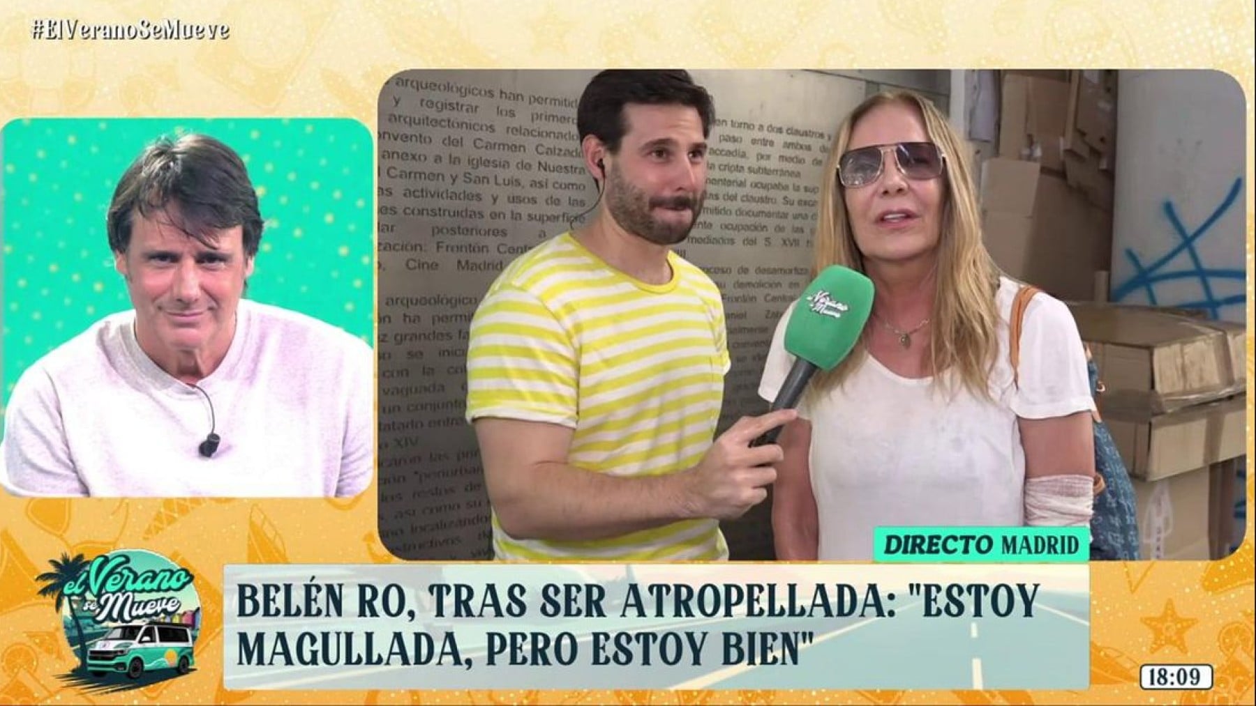 Ion Aramendi habla con Belén Rodríguez en ‘El verano se mueve’ (Mediaset).