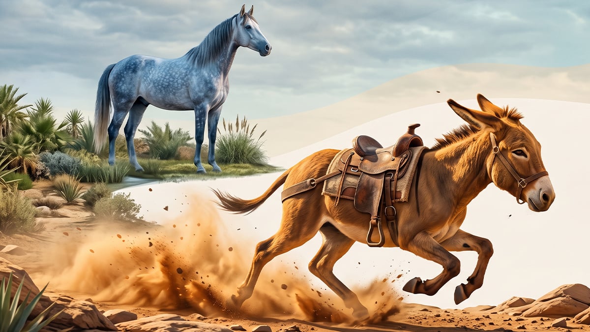Cuál es el significado del proverbio árabe: El asno que sufre corre más que el caballo