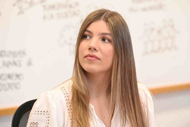 La infanta Sofía durante un acto oficial en Zaragoza. (Foto: Europa Press)