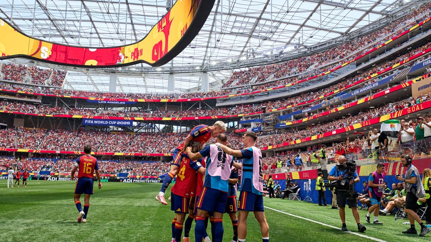 Celebración de España en dieciseisavos del Mundial. (RFEF)