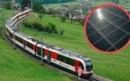 Suiza trenes paneles solares