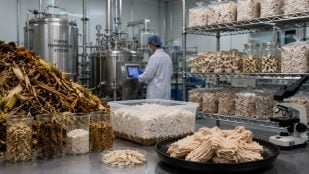 Hongos en agricultura, residuos agrícolas en alimentación, usan hongos para transformar residuos agrícolas en alimentos.
