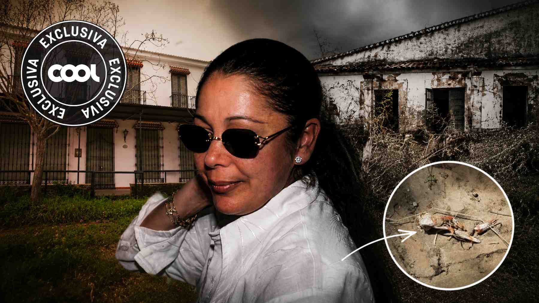 Isabel Pantoja con su casa de El Rocío de fondo. (Foto: Europa Press/COOL)