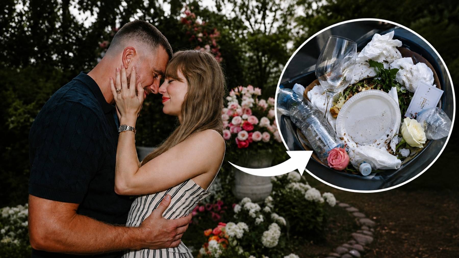 Taylor Swift y Travis Kelce. (Foto: RRSS/ IA)