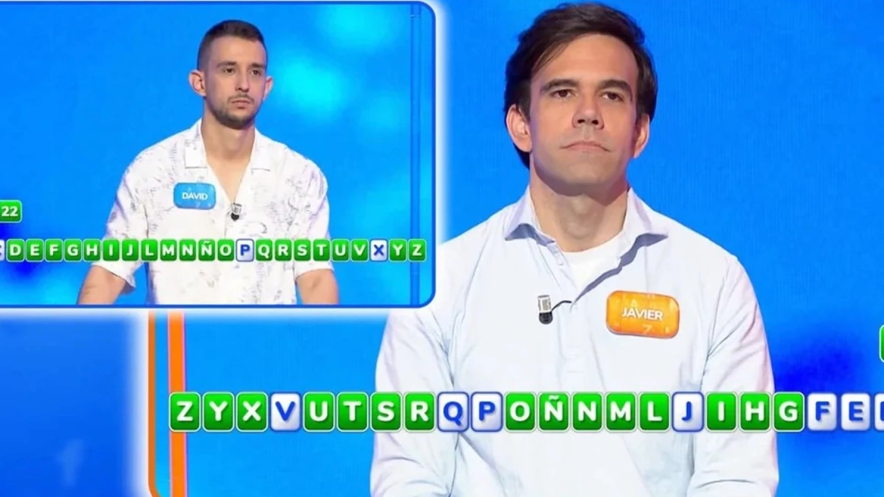 Concursantes de ‘Pasapalabra’ jugando a la prueba ‘AlaZ’.