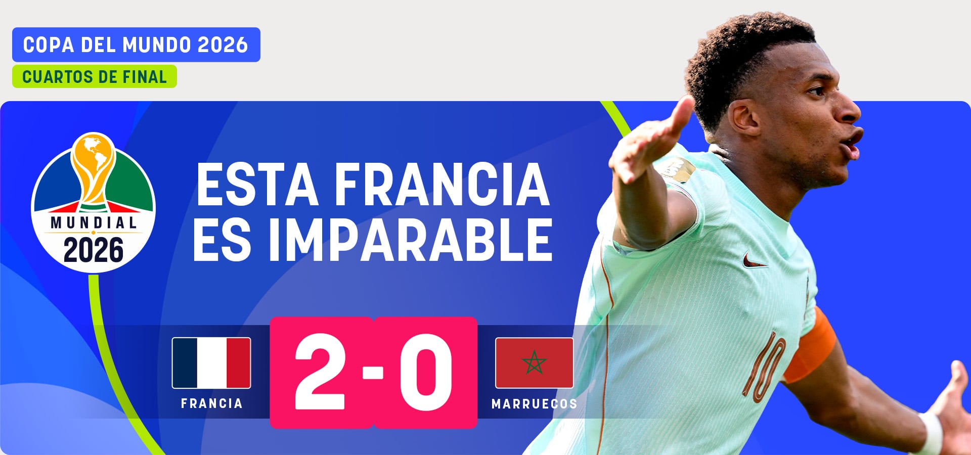 Esta Francia es imparable y alcanza las semifinales tras ganar cómodamente a Marruecos