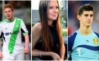 De Bruyne, Caroline Lijnen y Courtois, siendo jóvenes.