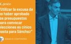 España y los presupuestos como añagaza