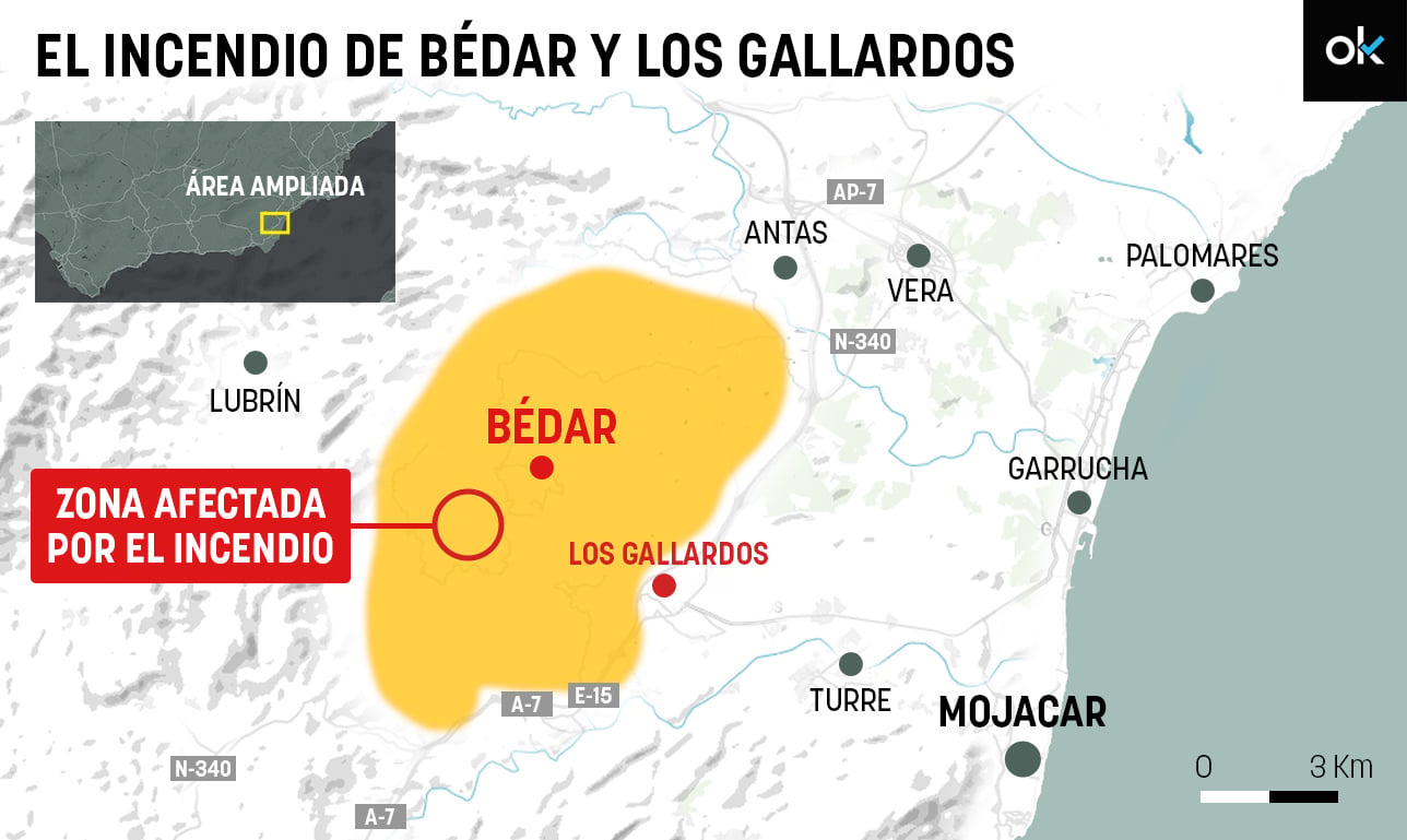 El infierno de Bédar: siete vecinos mueren calcinados en sus casas tras negarse a evacuar pese a los avisos