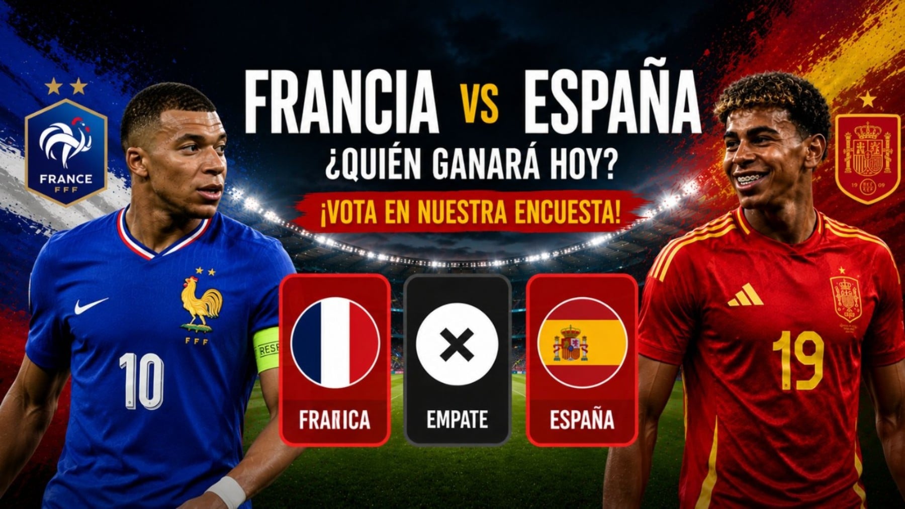 ¿Crees que España ganará a Francia en semifinales del Mundial? ¡Vota en nuestra encuesta!